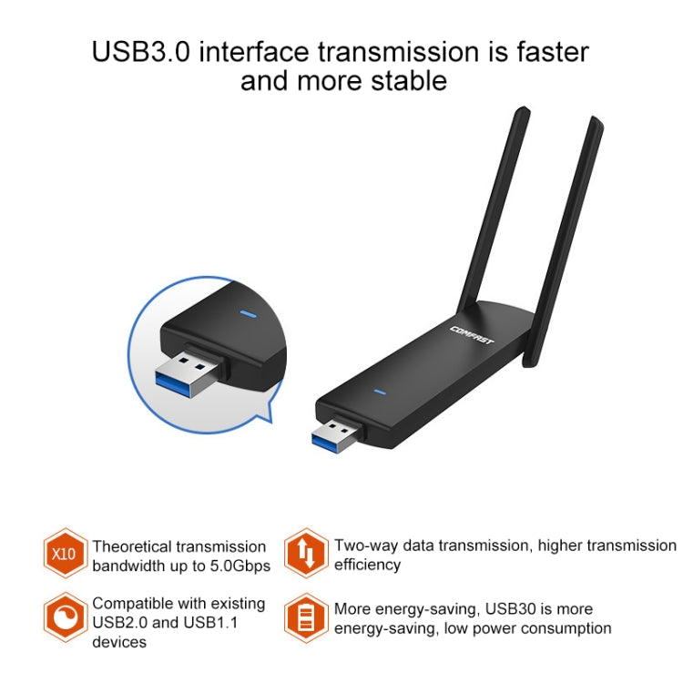 COMFAST CF-939AC 1900Mbps Dual-band Wifi USB Network Adapter with USB 3.0 Base, CF-939AC COMFAST CF-939AC 1900Mbps Dual-band Wifi USB Network Adapter with USB 3.0 Base, CF-939AC